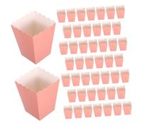 FONDOTIN 48pcs Foldable Square Popcorn Boxes for Party Snack Containers Versatile Food Buckets for Popcorn Fried Chicken Candy Lightweight Travel Snack Boxes for Boys Birthday Movie Night