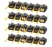 FONDOTIN 48Pcs Graduation Cap Candy Wrapping Boxes with Stickers for Celebrations and Party Decorations for Cookies Nougat Chocolate and Treats