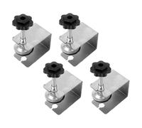 FONDOTIN 4pcs Adjustable Stainless Steel Cabinet Clamps for Drawer Front Installation Woodworking Panel Fixing Tool with Strong Clamping Force for Precise Cabinet Assembly
