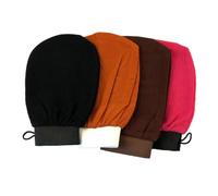 FONDOTIN 4pcs Bath Glove Exfoliating Scrubber Viscose Fiber Gentle Scrubbing Deep Cleansing Assorted Color Spa Body Care Mitt for Shower Use