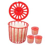 FONDOTIN 4pcs Bird Nesting Bowls with Jute Straw for Parrots and Pigeons Breeding Basket Enhancing Natural Nest Building Suitable for Bird Cages and Canary Nesting Pan