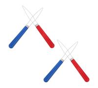 FONDOTIN 4pcs Button Threading Tool Assist Dressing Aids Clothing Fastening Device Red Blue Colors for Shirt Button Helper