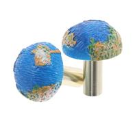 FONDOTIN 4pcs Cartoon Earth Cabinet Knobs for Wardrobes Single Mounting Kitchen Handles for Cabinets Colorful Planet-Themed Pulls with Comfortable Grip for S Rooms