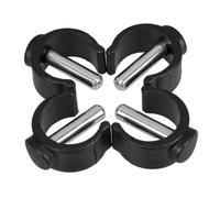 FONDOTIN 4pcs Commode Chair Replacement Clip Lock for Adjustable Crutch Crutches Stick Bracket Elastic Buckle Black