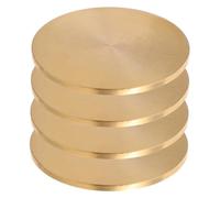 FONDOTIN 4pcs Copper Metal Stamping Blanks for Plier Stamps Smooth Round for DIY Crafting Precise Engraving Plates for Jewelry and Art Projects