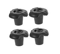 FONDOTIN 4pcs Crutch Stick Feet Cover Non Slip Crutch Leg Protector with Metal Washer for Stability Hiking Poles Easy to Install Floor Protection