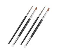 FONDOTIN 4Pcs Double-head Concealer Brush Creative Portable Makeup Tools for Tear Ditch and Spot Concealing Fine Dense Bristles for Precise Application