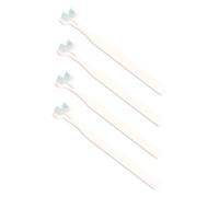 FONDOTIN 4Pcs Double Head Pet Toothbrush with Soft Bristles for Dogs and Cats Gentle Multi Angle Cleaning Brush for Small Pets Oral Hygiene and Gum Care