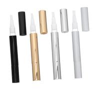 FONDOTIN 4Pcs Empty Eyeliner Liquid Pen Tubes Cosmetic Applicators for DIY Lip Gloss and Nail Oil Storage in Gold Silver Matte Black Colors