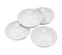 FONDOTIN 4Pcs Enamel Cup Lids Replacement Tea Mug Covers Small Round Teacup Accessories for Spill Prevention and Aroma Preservation