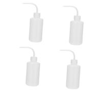 FONDOTIN 4Pcs Eyelash Rinse Bottles with Angled Nozzle Squeeze Wash Bottles for Salon Eye Cleaning Precise Flow Control with Measurement Lines for Grafting Extension Maintenance