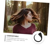 FONDOTIN 4pcs False Front Bangs Clip Wig Patches Curly Natural Black Light Brown Side Bangs Hairpieces for Women Daily Party Wear Skin-friendly Material