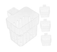 FONDOTIN 4pcs Fish Tank Hydroponic Basket Hanging Planter Fish Tank Water Plant Rack Clear Aquarium Planter Aquarium Decor Sinking Plants Holder Transparent Abs