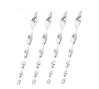 FONDOTIN 4pcs Garden Bird Reflective Scare Rods Bird Deterrent for Orchards Pigeon Abs Material