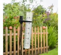 FONDOTIN 4Pcs Glass Rain Gauge Tubes Transparent Outdoor Rainfall Measuring Cylinder for Accurate Rain Water Measurement and Garden Use