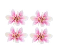 FONDOTIN 4pcs Hawaiian Flower Hair Clips Bohemian Orchid Hairpin Artificial Tropical Cymbidium Hair Barrette Seaside Holiday Bridal Accessories Women Girl