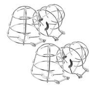 FONDOTIN 4pcs Heavy-duty Iron Flush Mount Sprinkler Guard Fire Sprinkler Cage Cover for Ceiling Side Wall Systems Transparent Metal Safety Shield