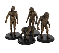 FONDOTIN 4pcs Human Evolution Ape Man Models Plastic Figurines Educational Primitive Human History Teaching Tools for Home Décor and Learning