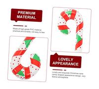 FONDOTIN 4Pcs Inflatable Xmas Candy Cane Balloons Decorative Candy Canes Christmas Bright Colored Film for Indoor Outdoor Use