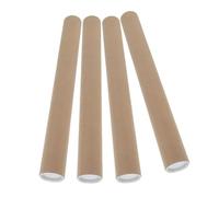 FONDOTIN 4pcs Kraft Paper Mailing Tubes with Plastic End Caps Round Cardboard Transport Tubes for Documents Artwork Posters Blueprints
