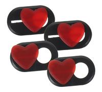 FONDOTIN 4pcs Laptop Webcam Privacy Cover Slider Heart Pattern Camera Lens Protector for Phones Tablets Spying Webcam Slide Compatible with Multiple Devices Protects Privacy for Online