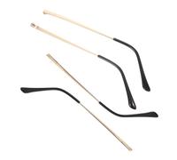 FONDOTIN 4pcs Metal Eyeglass Legs Replacement Kit with Double-tooth Secure Fit Sturdy Metal Temples for Broken Glasses Frame Repair Sleek Stylish Design for Casual and Professional Wear