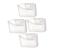 FONDOTIN 4Pcs Mini Fridge Hanging Organizer Boxes Plastic Sauce Bag Holder for Seasoning Packets Mustard Tomato Storage PP Material Freezer Compatible Kitchen Storage