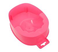 FONDOTIN 4pcs Nail Art Bowl Nail Care Soaking Bowl for Hands Manicure Tray Pink Plastic