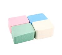 FONDOTIN 4pcs Natural Sponge Four Diamond Powder Puff Make up Cotton Sponge Large Cosmetic Face Powder Puff