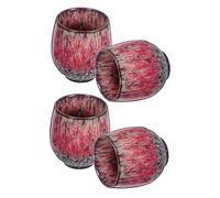 FONDOTIN 4pcs Porcelain Tea Cups Set Small Ceramic Kung Fu Tea Cups with Stain Resistant Glaze for Matcha Coffee Espresso Traditional Chinese and Japanese Style for Home Gatherings