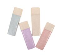 FONDOTIN 4pcs Portable Travel Toothbrush Holder with Lid Plastic Toothbrush Cases with Floral Carvings Dustproof Seal Lightweight Organizer for Bathroom School Business Trip Purple Blue