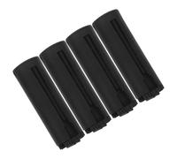 FONDOTIN 4pcs Retractable Barrier Belt End Replacement Straps with Plastic Buckle, Universal round Tube Stanchion Belt Ends for Crowd Control and Construction Safety Barriers