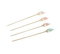FONDOTIN 4pcs Retro Alloy Hair Chopsticks Vintage Chinese Style Hair Sticks for Hanfu Elegant Multi-function Hairpins for Traditional Weddings and Parties Colorfast Accessories