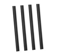 FONDOTIN 4pcs Rubber Dustpan Edge Lip Accessories Durable Rubber Strips for Efficient Cleaning and Dust Containment Compatible with Various Cleaning Tools for Home and Kitchen Use