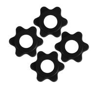 FONDOTIN 4pcs Self-locking Barbell Nuts Anti-slip Dumbbell Locking Accessories Plastic Hex Lock Collars for Home Gym Weightlifting Fitness