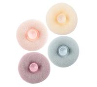 FONDOTIN 4pcs Shower Loofah Soft Exfoliating Bath Balls for Adults Wear-Resistant Skin Scrubber with Fluffy Foam-Making Structure Portable Body Cleaning Sponge for Gentle Shower Spa