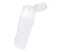 FONDOTIN 4pcs Silicone Travel Bottles with Sucker White Leakproof Refillable Cosmetic Dispensers for Lotion Makeup Skincare Liquid Storage Containers