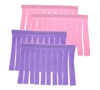 FONDOTIN 4Pcs Small Pet Hamster Hideout Door Curtain with Tassels Forest Hut Design for Guinea Pigs and Hamsters Multifunctional Hanging Hammock and Hideaway Cage Accessory