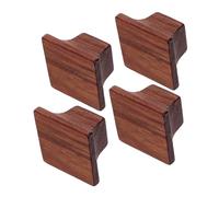 FONDOTIN 4Pcs Solid Wood Square Drawer Knobs with Polished Finish Ergonomic Pull Handles for Cupboards Dressers Wardrobes Nordic Style Furniture Hardware