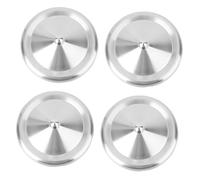 FONDOTIN 4Pcs Stainless Steel Cup Lids Dustproof Reusable Mug Covers with Smooth Edges Easy to Clean Daily Household Water Cup Caps