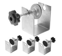 FONDOTIN 4pcs Stainless Steel Panel Clamps for Cabinet Drawer Front Installation Stable Clamping Area Woodworking Jig Tools with Thickened Surface Fixing Clips for Various Drawer
