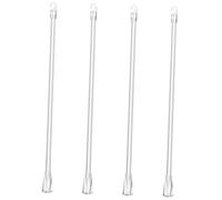 FONDOTIN 4pcs Transparent Blind Wand Replacement with Hook Curtain Pull Rods for Window Blinds Easy Installation Accessories for Venetian
