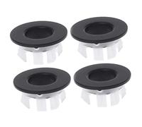 FONDOTIN 4pcs Tub Overflow Drain Covers Basin Overflow Rings Sink Accessories for Kitchen Bathroom Easy Install Lightweight Black Hollow Copper Design