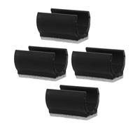FONDOTIN 4pcs U-shaped Felt Chair Leg Pads Noise-reducing Anti-slip Furniture Protectors for Hardwood Floors Wear-resistant Cushions for Dining Chairs and Office Random Color