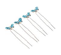 FONDOTIN 4pcs U-shaped Rhinestone Butterfly Hair Pin for Women Bridal Hair Stick Fashion for Girls Wedding Party