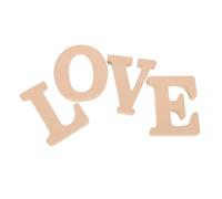 FONDOTIN 4Pcs Wooden Letter Desk Decors Household Craft Decor DIY Painting Party Accessories Home Ornament O E for Living Table Decoration