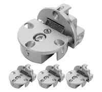 FONDOTIN 4pcs Zinc Alloy Folding Flip Top Hinges 90° Round Edge Concealed Cabinet Door Hinges for Folding Tables Wardrobes Furniture Hardware