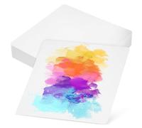 FONDOTIN 50 Pcs Square Watercolor Cards White Cardstock Paper for Painting Drawing DIY Projects Classroom Use Thick for Artists Creative Freedom