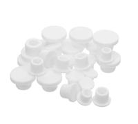 FONDOTIN 50pcs Clear Plug Caps Pepper Bottle Stopper Caps Replacement Salt Plug White