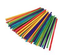 FONDOTIN 50pcs Colorful Wooden Craft Sticks for DIY Ice Cream Lollipop Making Creative Projects Smooth Premium Quality for Arts Crafts